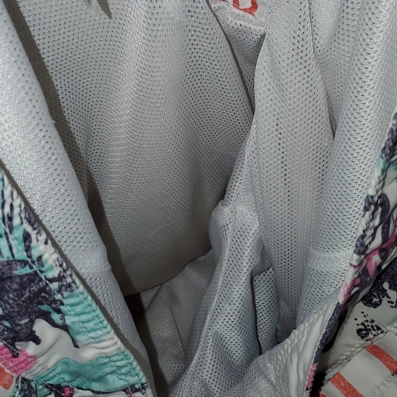 Hollister Board Shorts Hawaiian Tropical Blue Pink Surf Swim Trunk Mens Size M - Picture 12 of 14